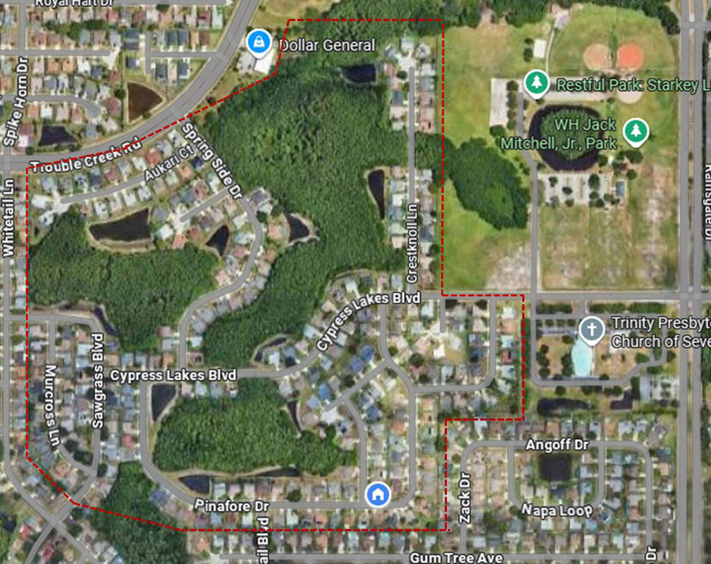 Cypress Lakes HOA Boundary Map
